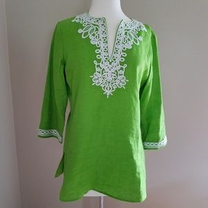 Embroidered Lime Green Shirt